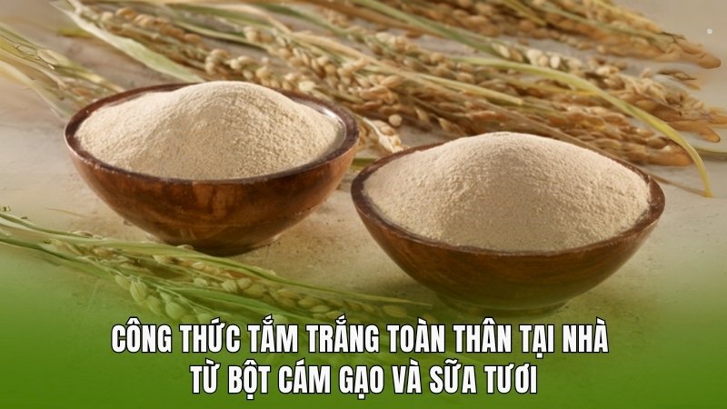 Công thức tắm trắng toàn thân tại nhà từ bột cám gạo