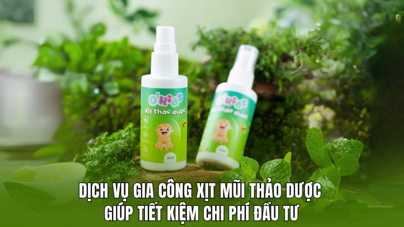 Gia công xịt mũi thảo dược giúp Tiết kiệm chi phí đầu tư