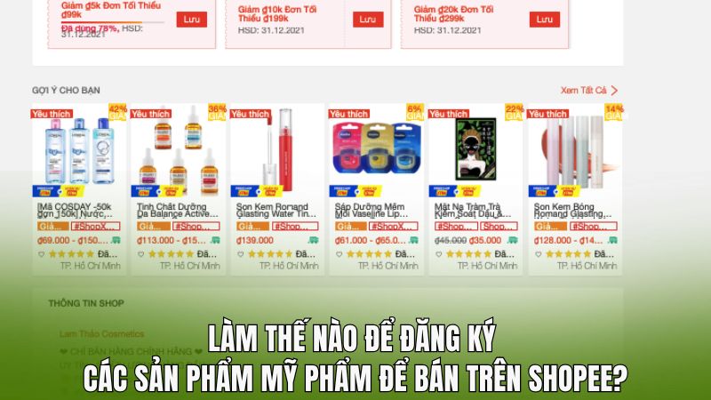 Làm thế nào để đăng ký các sản phẩm mỹ phẩm để bán trên Shopee?