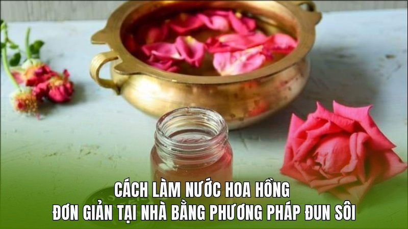 Cách làm nước hoa hồng đơn giản tại nhà bằng phương pháp đun sôi