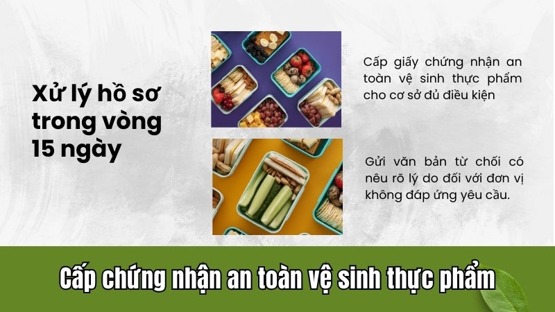 Cấp chứng nhận ATVSTP cho cơ sở đủ điều kiện