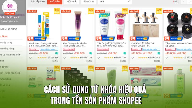 Cách sử dụng từ khóa hiệu quả trong tên sản phẩm Shopee