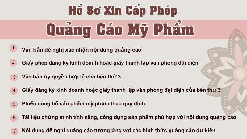 Danh sách tài liệu cần chuẩn bị khi xin giấy xác nhận nội dung quảng cáo