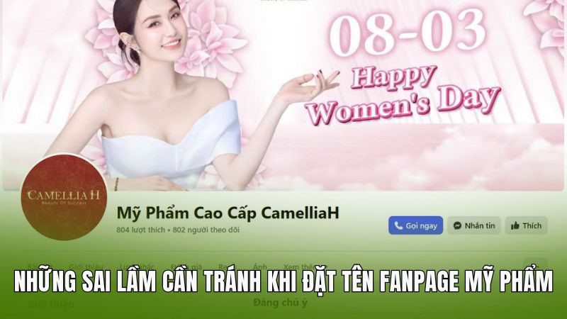 Những sai lầm cần tránh khi đặt tên fanpage mỹ phẩm