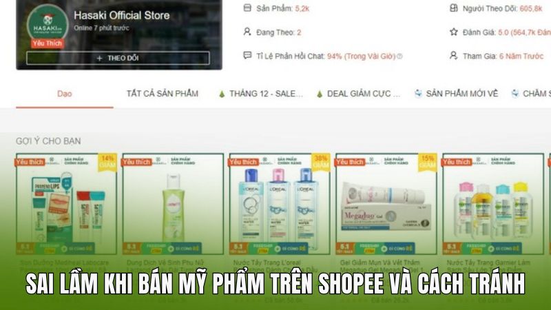 Sai lầm khi bán mỹ phẩm trên Shopee và cách tránh